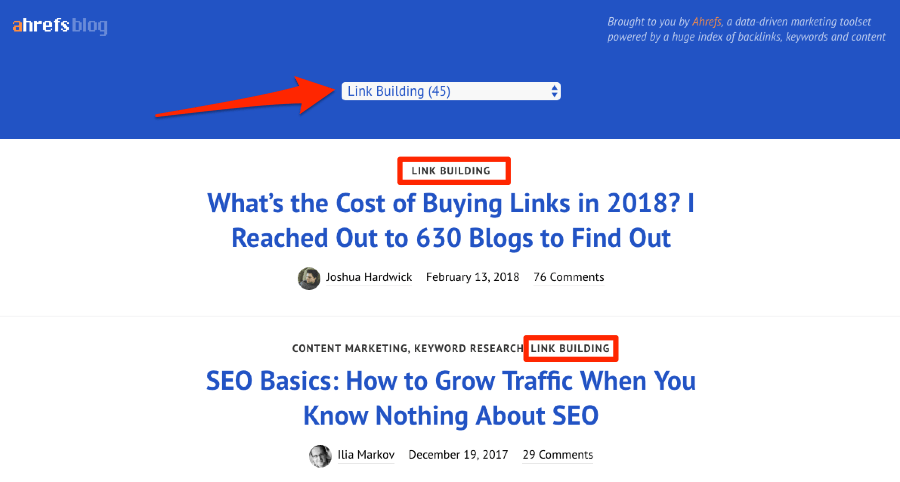 link building category ahrefs blog