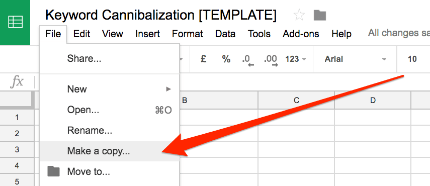 make a copy kw cannibalization