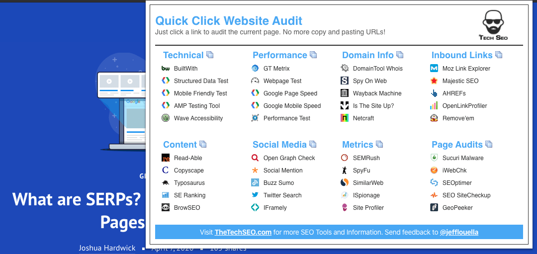 quick click website audit