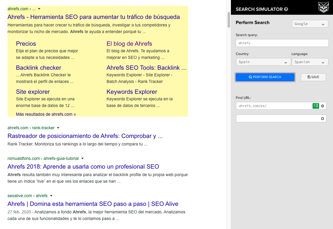 seo search simulator