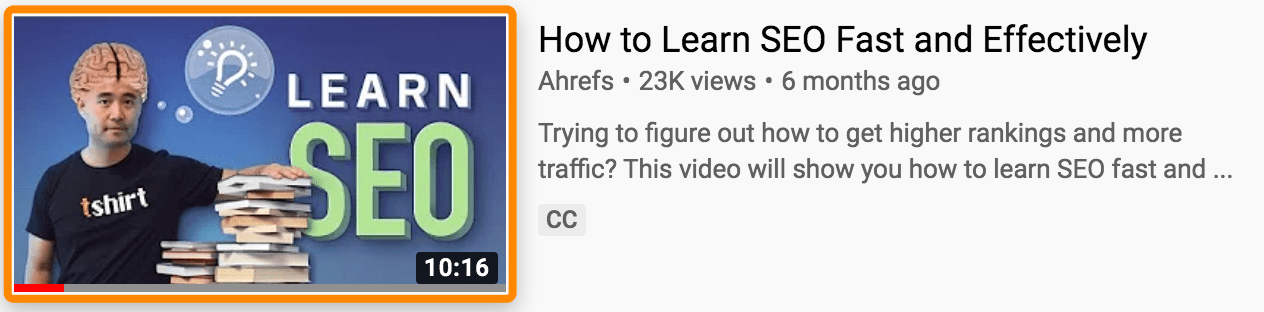 10 ahrefs vignette youtube