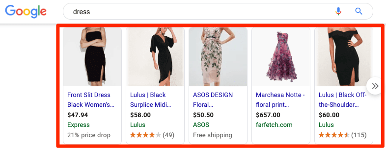 dress ads