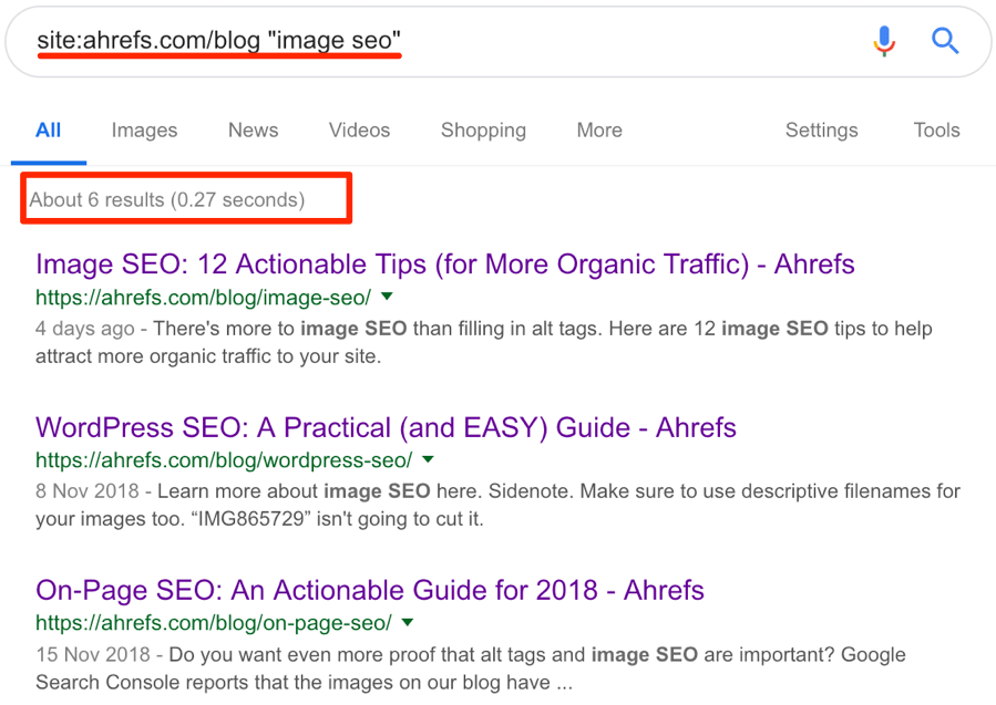 εικόνα seo google search ahrefs