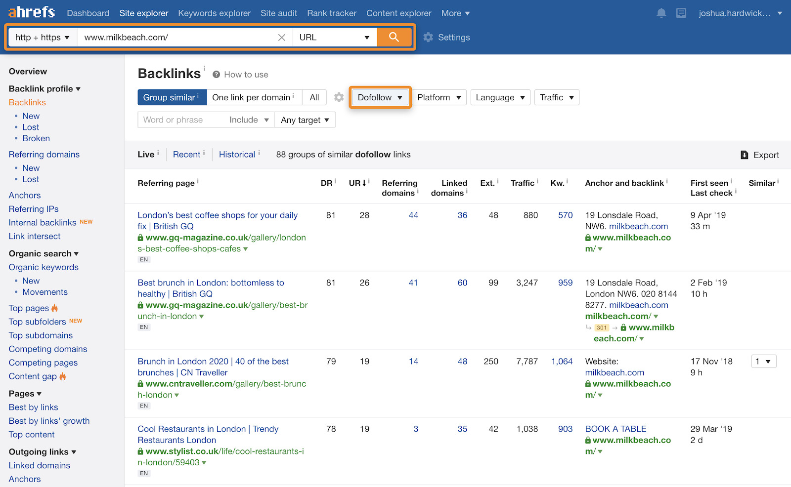 20 backlinks ahrefs 1