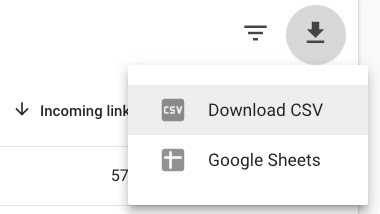 search console report download