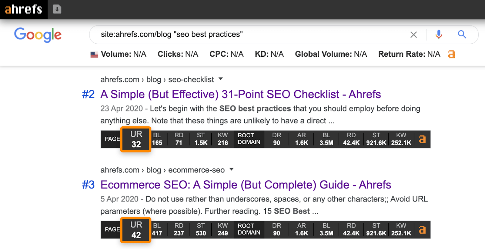 6 barra de herramientas ahrefs de enlaces internos