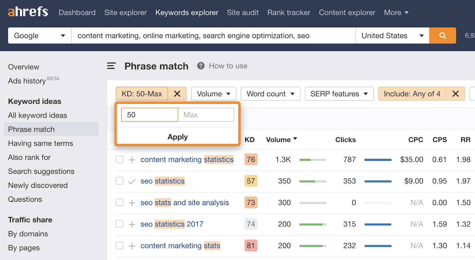 9 keywords explorer kd