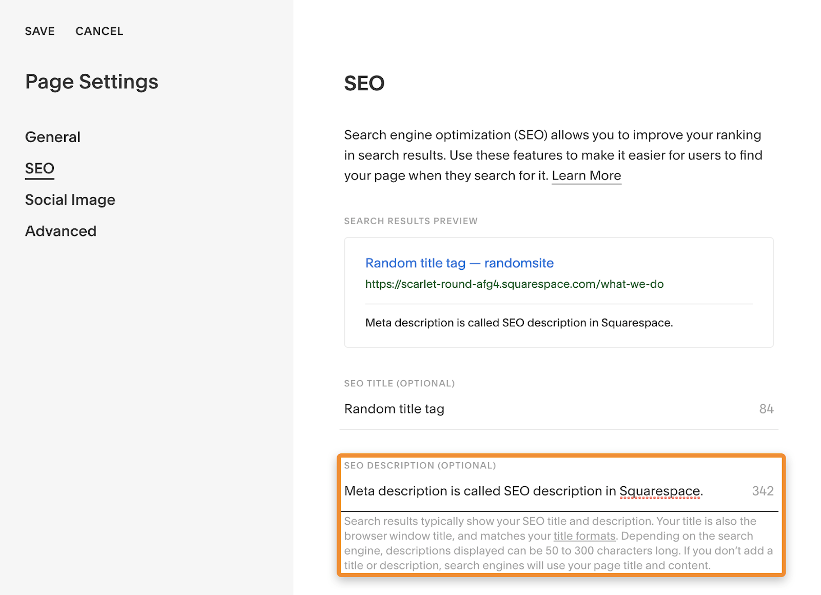 12 squarespace meta description