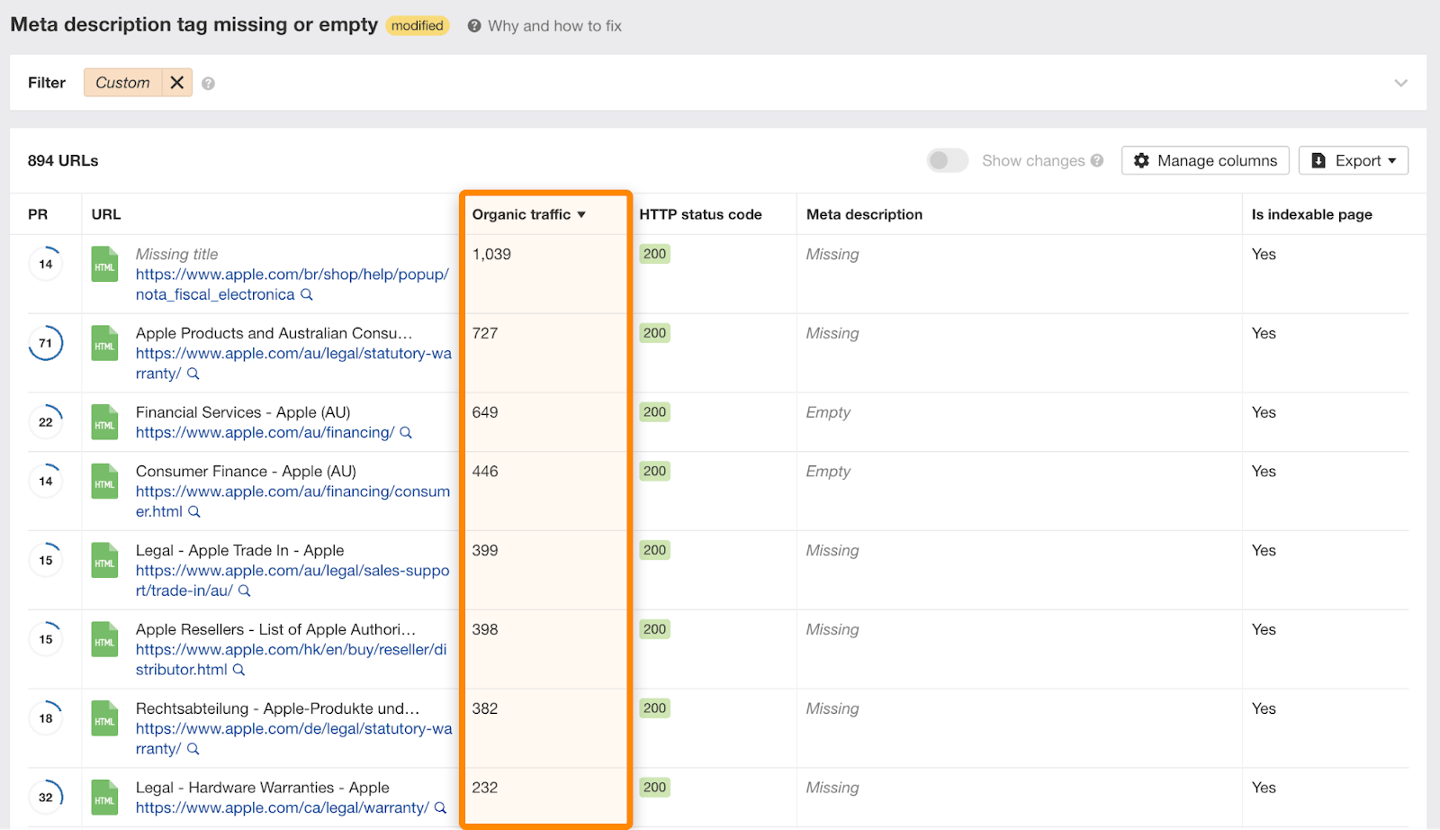 meta description length