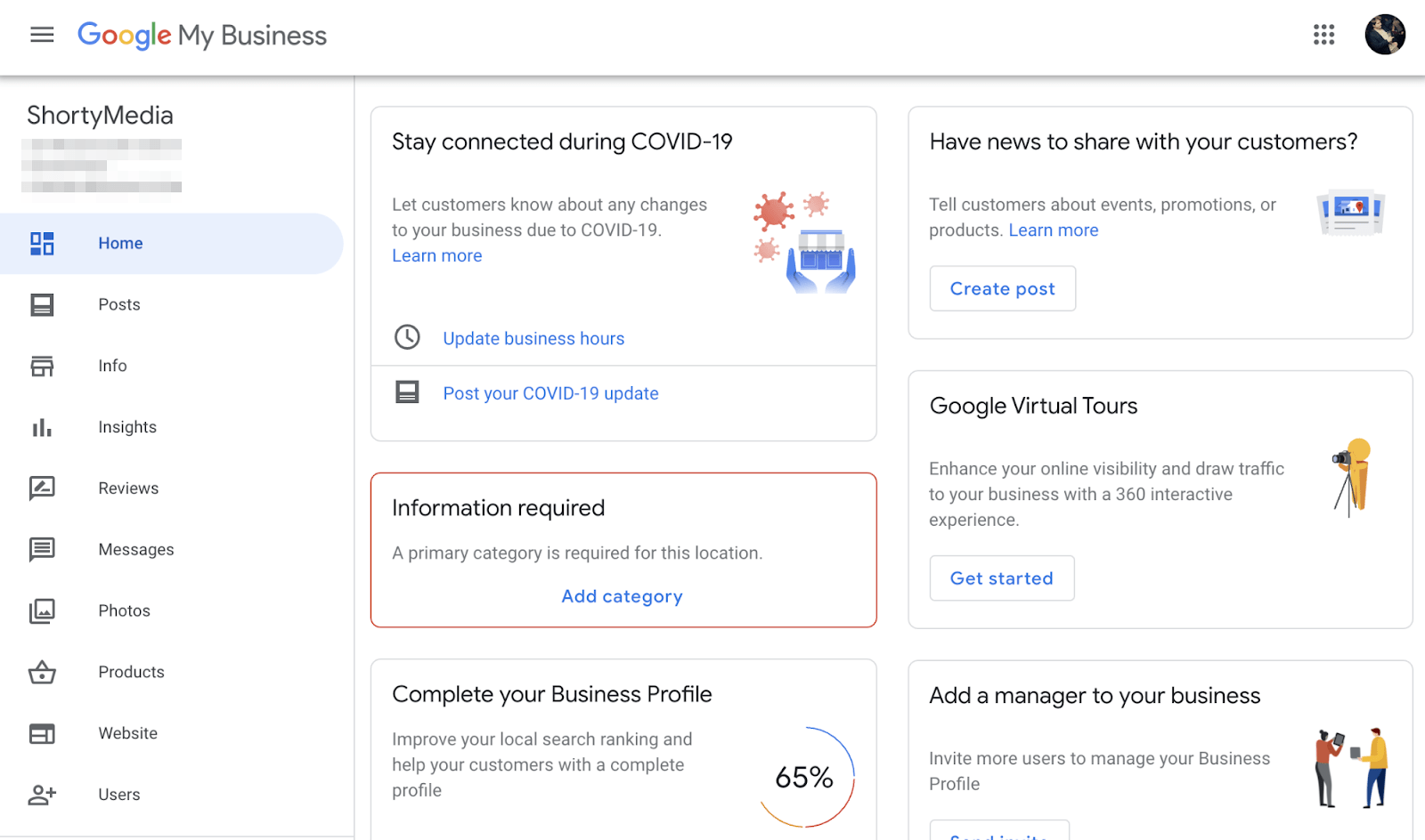 Google my clearance business keywords