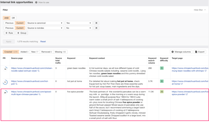 New: Get internal linking suggestions with Link Opportunities