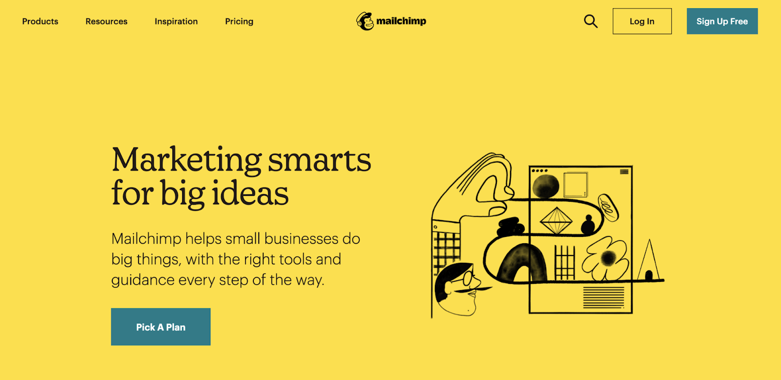 8 mailchimp homepage