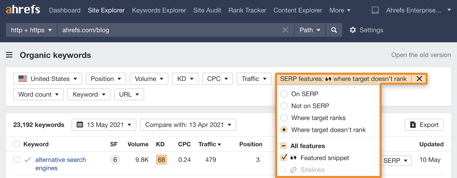 Ahrefs rank online