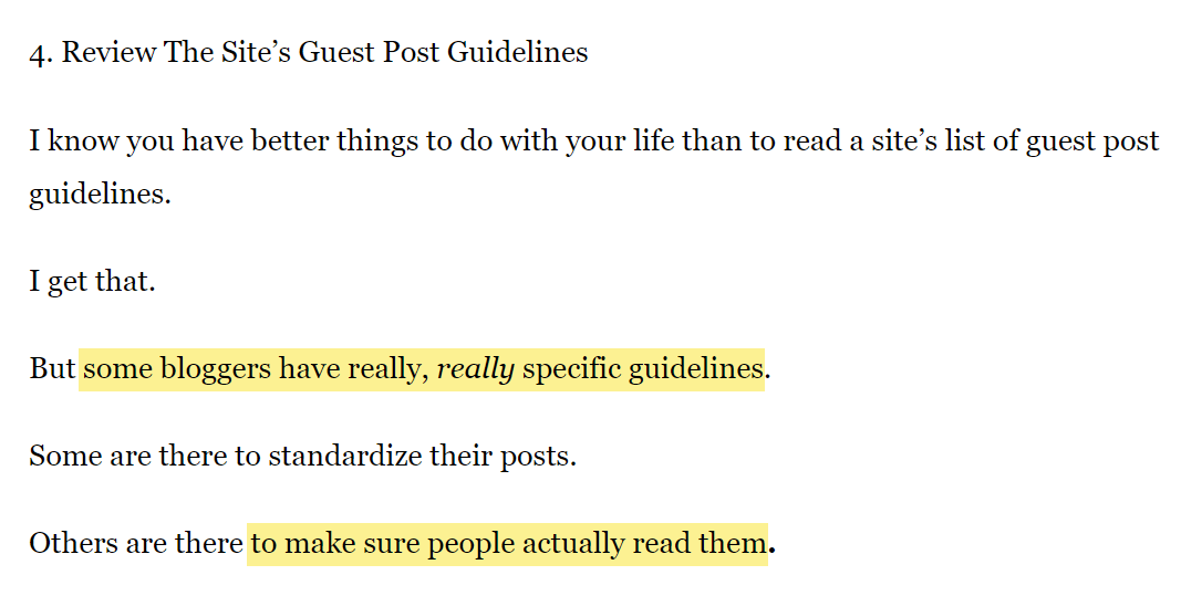 4 guest blogging guidelines subtopic