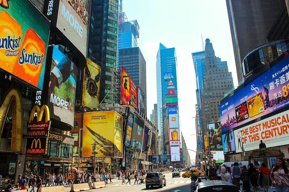 Billboards in Times Square