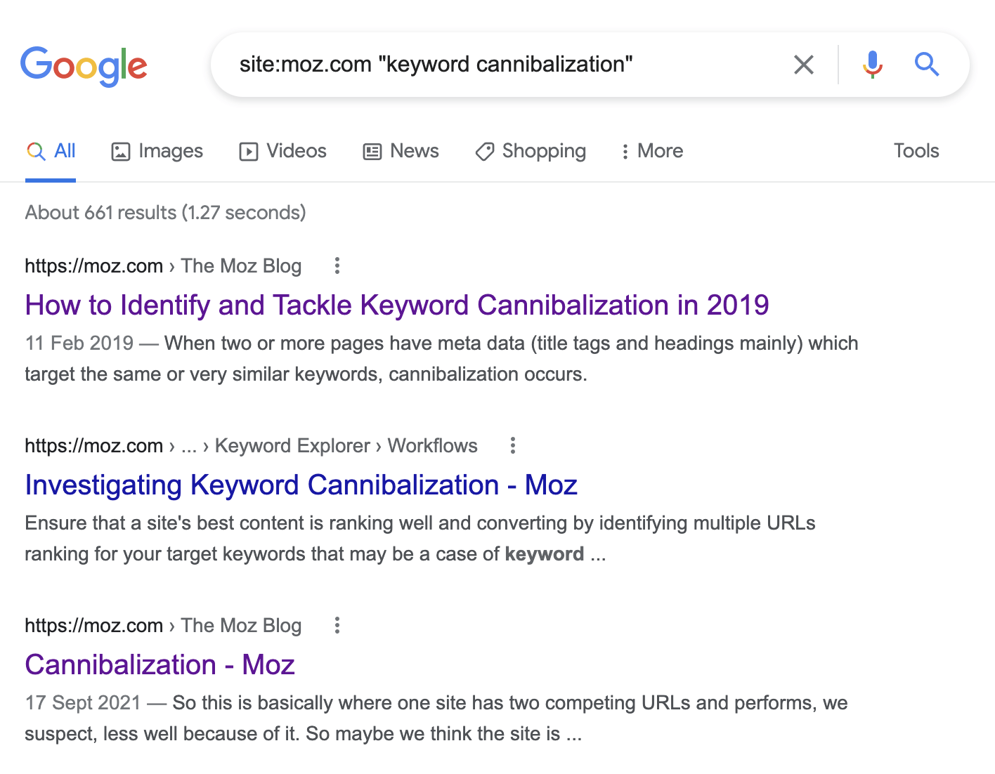 Keyword Cannibalization, Example + Practical Guide