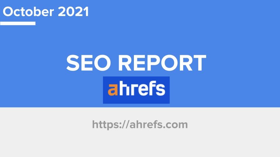 Slide showing the title of the SEO report