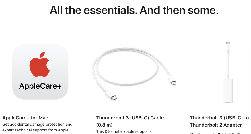 Other add-ons for the iMac, e.g., AppleCare