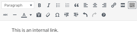 Adding internal link in WordPress