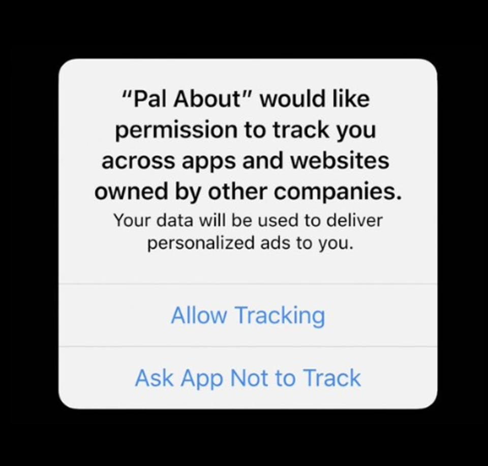 App privacy notification on iOS