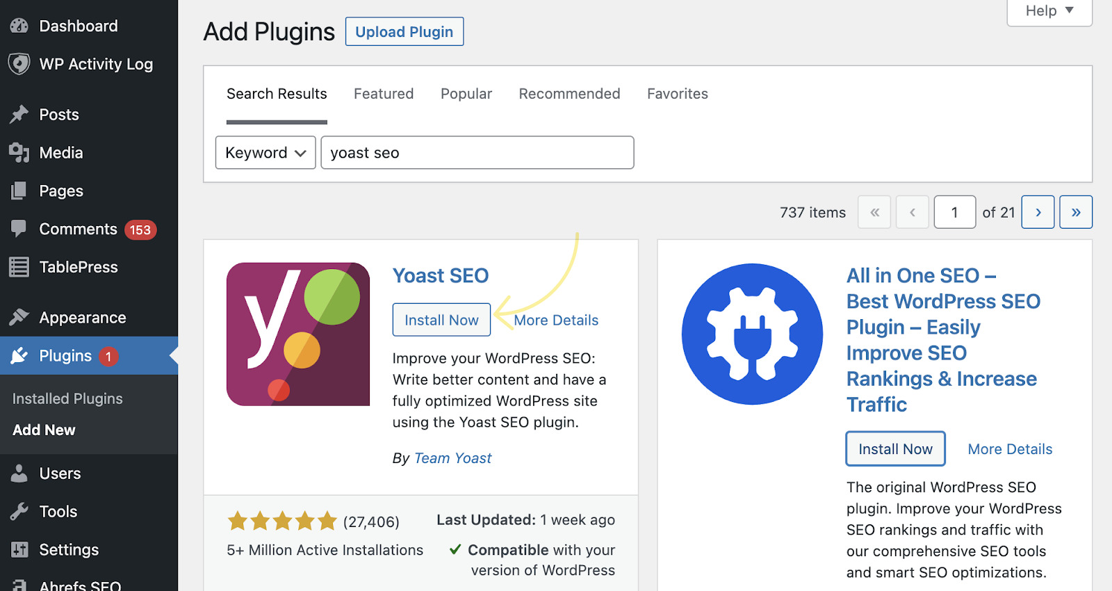 Installing Yoast SEO for WordPress