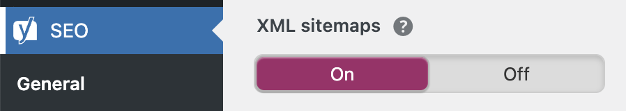 XML站点地图在Yoast SEO中切换