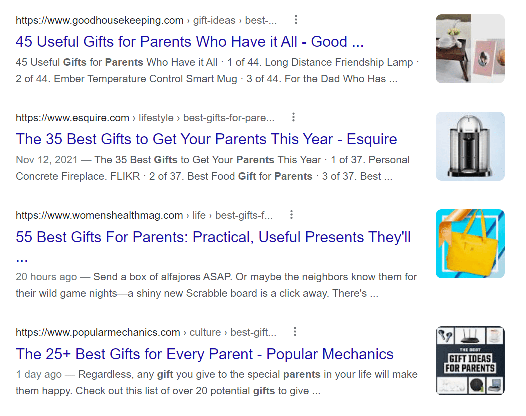 Search results showing list of articles about "best gifts"