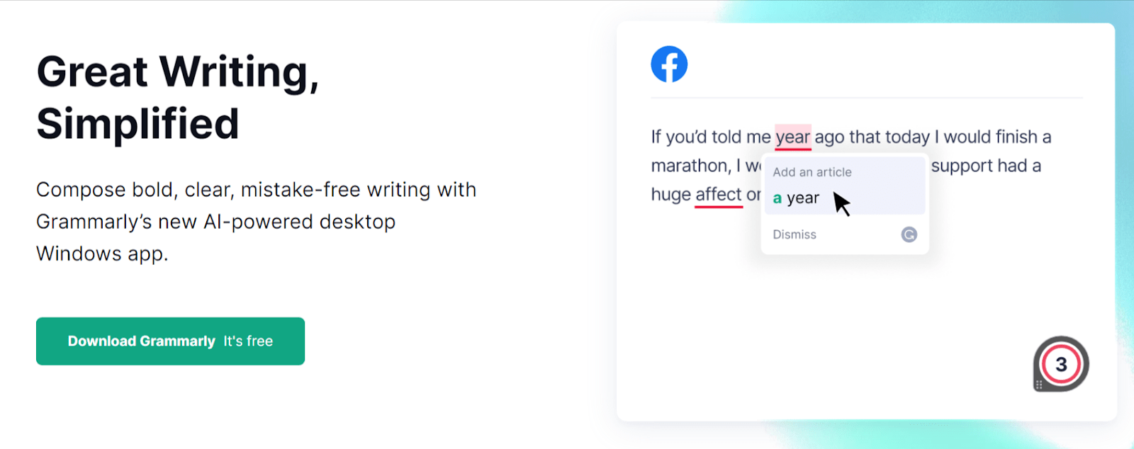 Grammarly's value proposition 