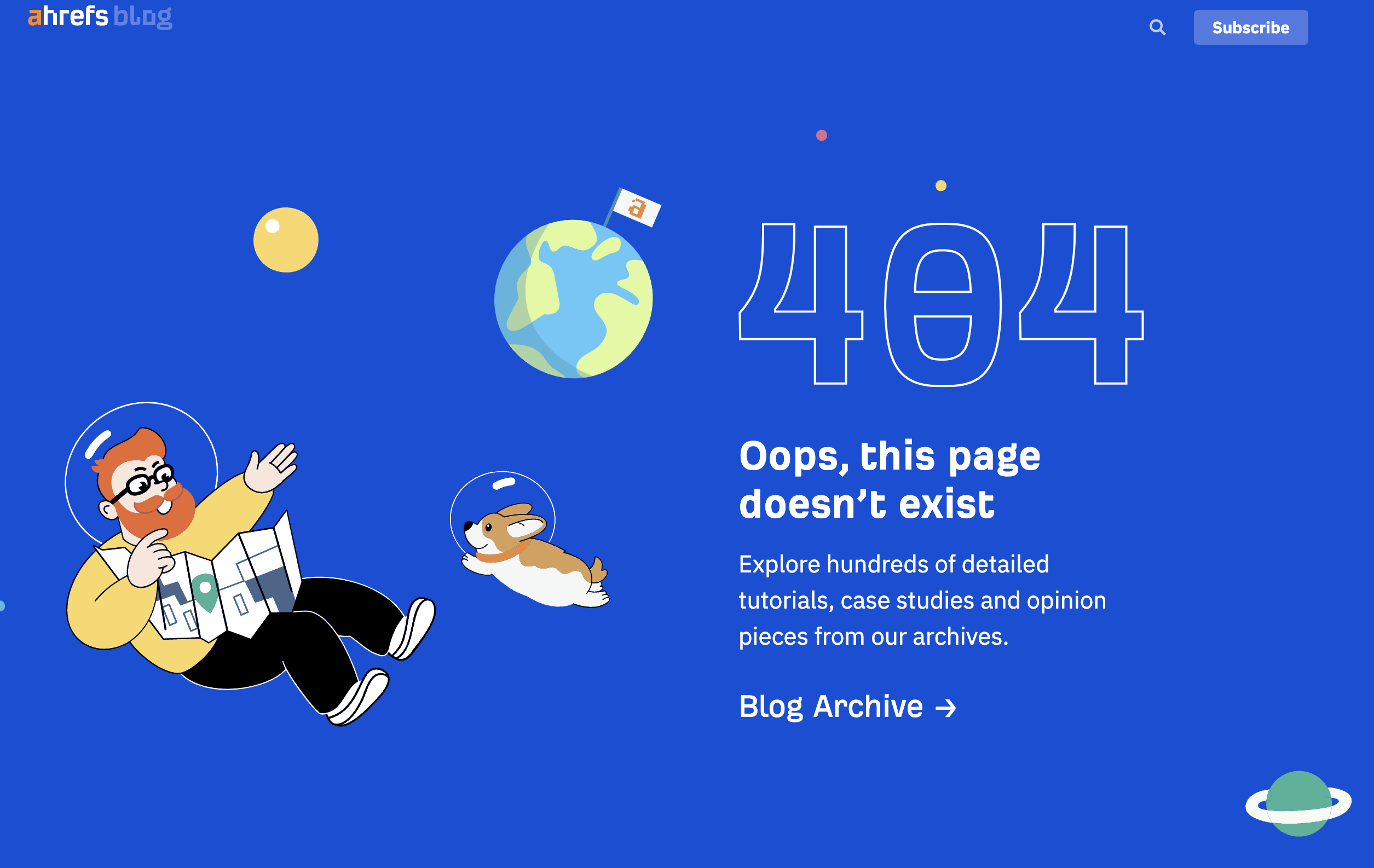 a 404 page on ahrefs blog