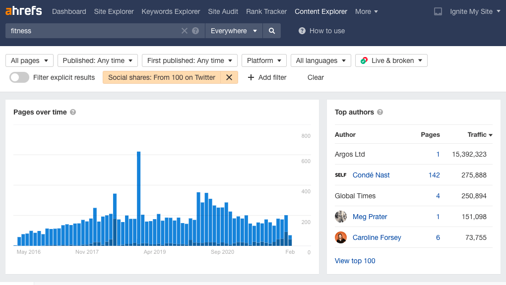 Content Explorer filters