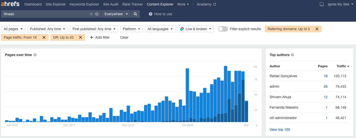 Content Explorer filters