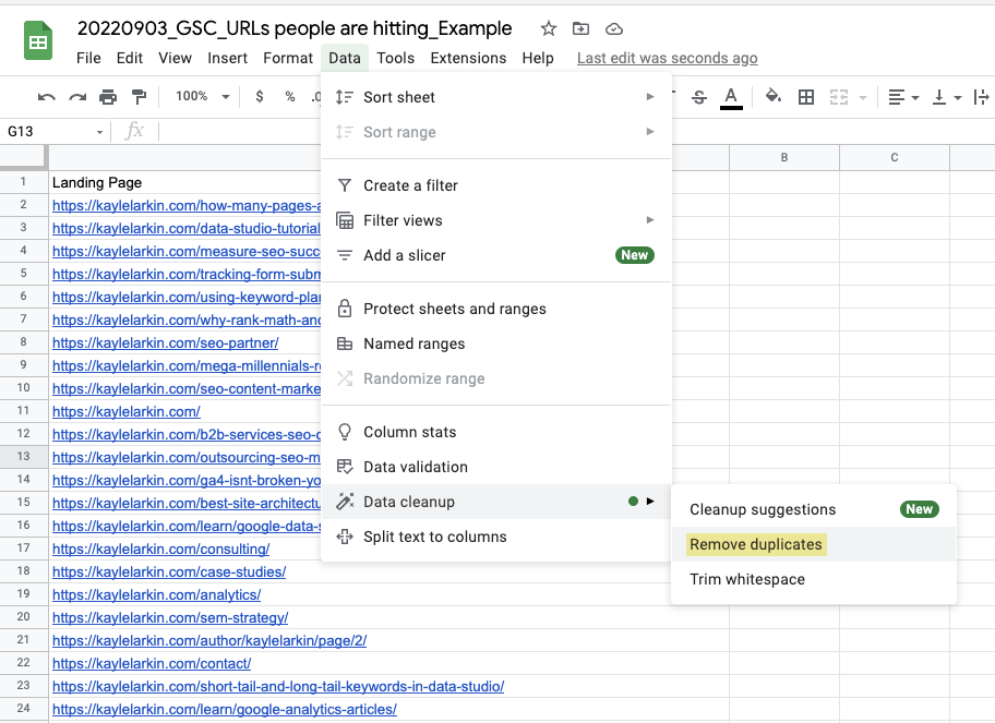 Remove duplicates Google Sheets
