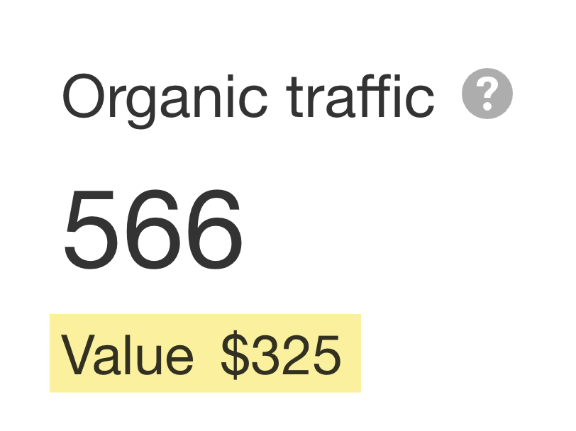 Estimated traffic value of organic traffic to a blog post about increasing protein intake via Ahrefs' Site Explorer