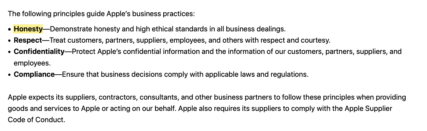 List of Apple's principles 