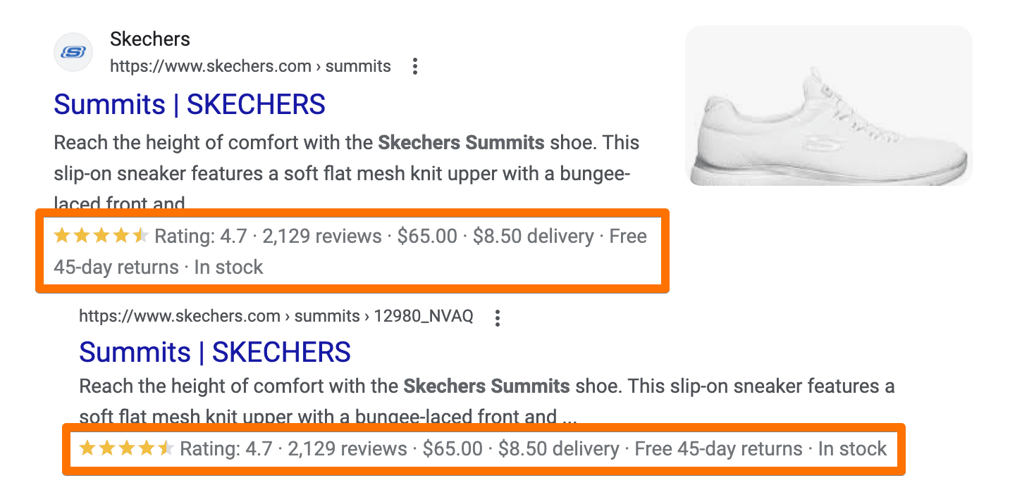 Review - product - rich snippet