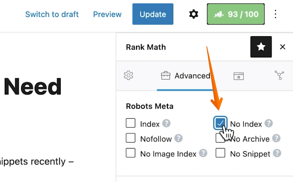 noindex in rankmath