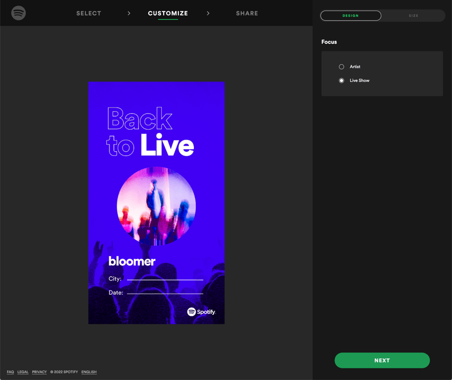 Spotify Promo Card