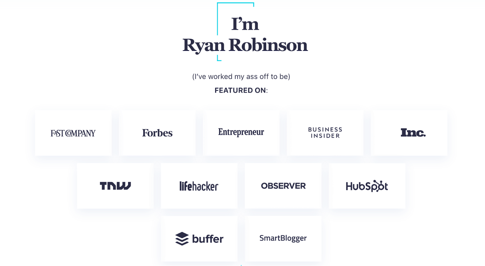 Publications (in grid format) that Ryan Robinson is featured on
