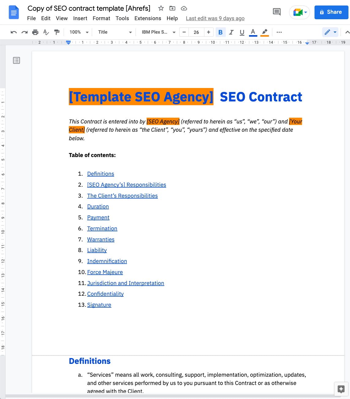 modelo de proposta de SEO
