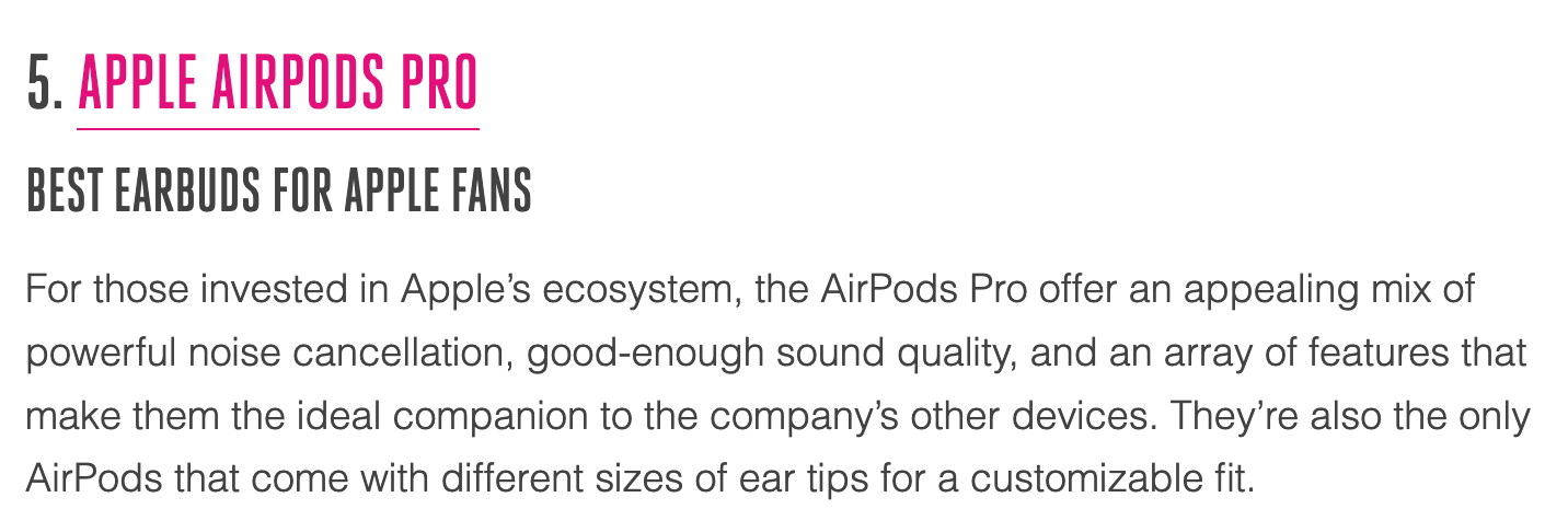 Mention of AirPods Pro
