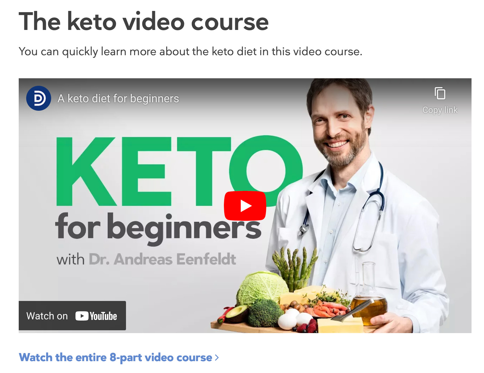 Curso em vídeo sobre dieta cetônica para iniciantes