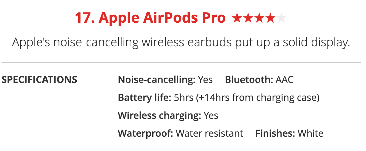 Mention of AirPods Pro
