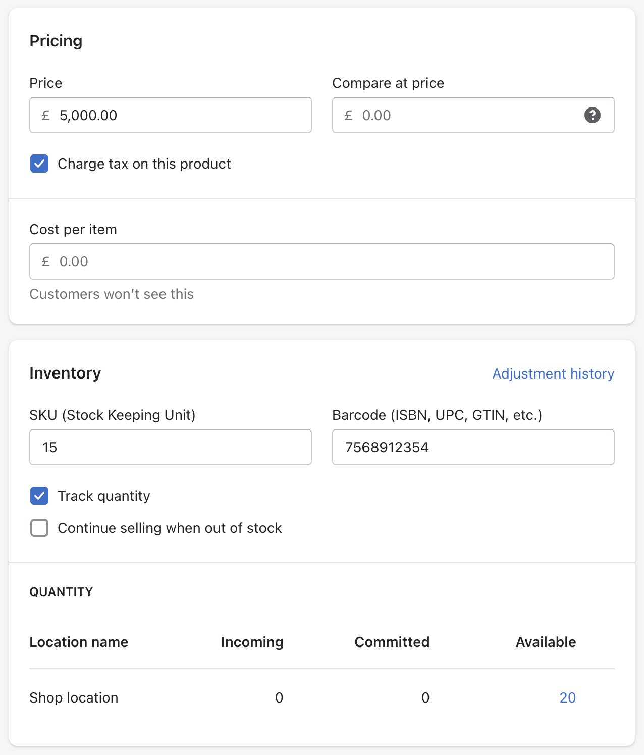 Informações do produto que criam dados estruturados automaticamente
