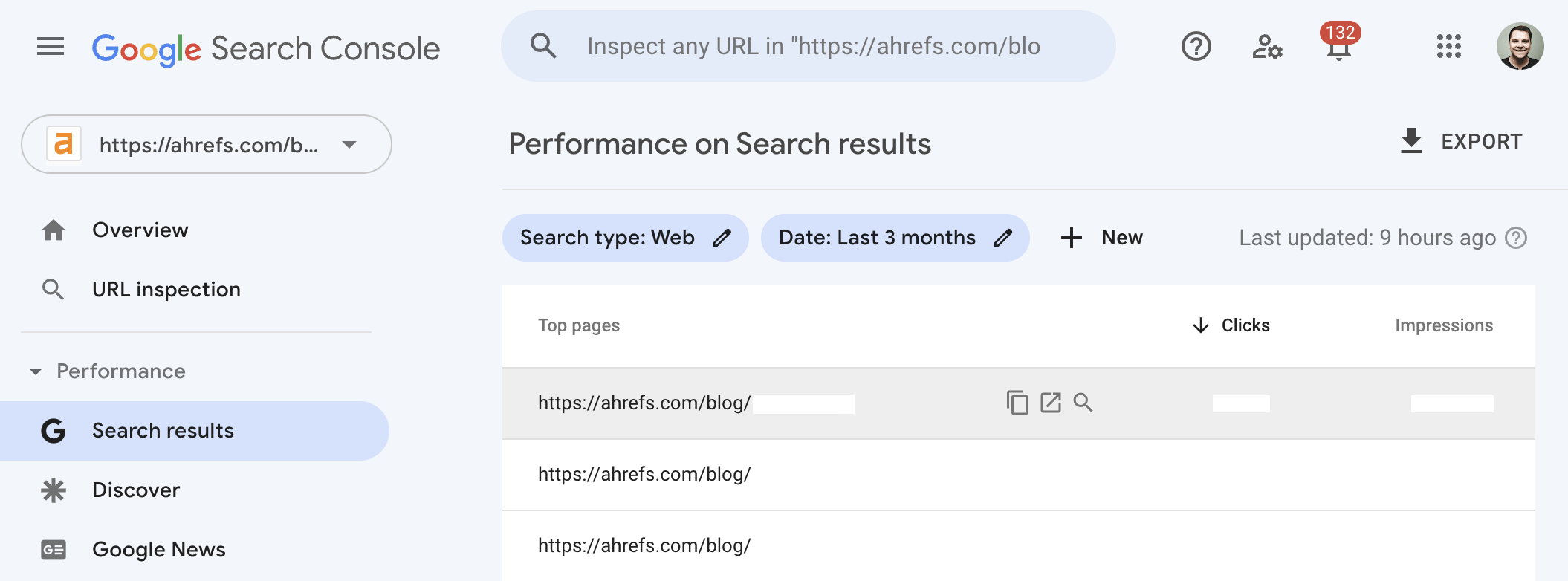 How to find top pages in Google Search Console
