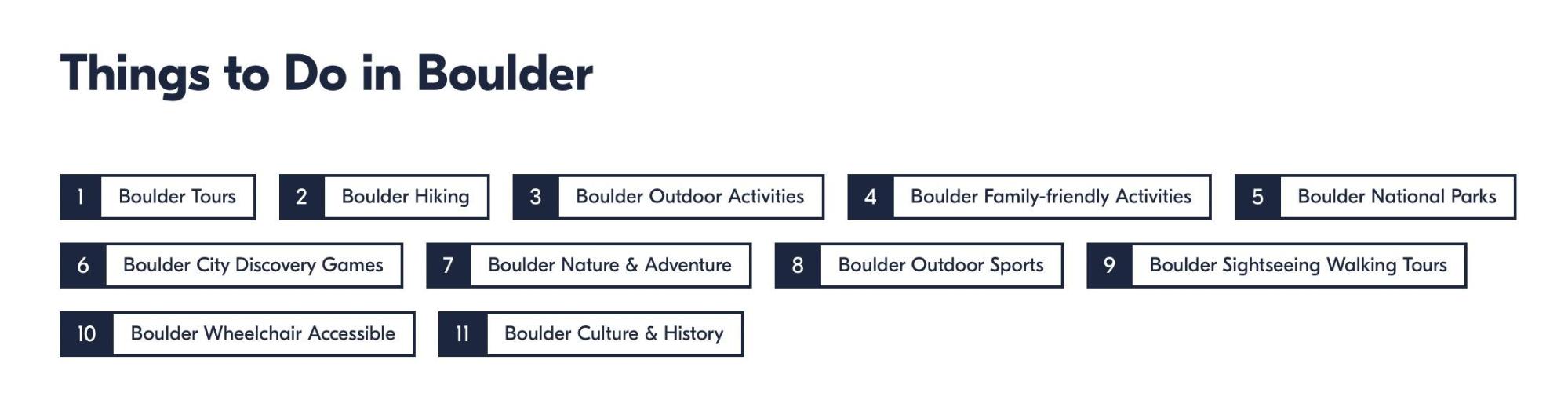 Things to do in Boulder—automated internal links