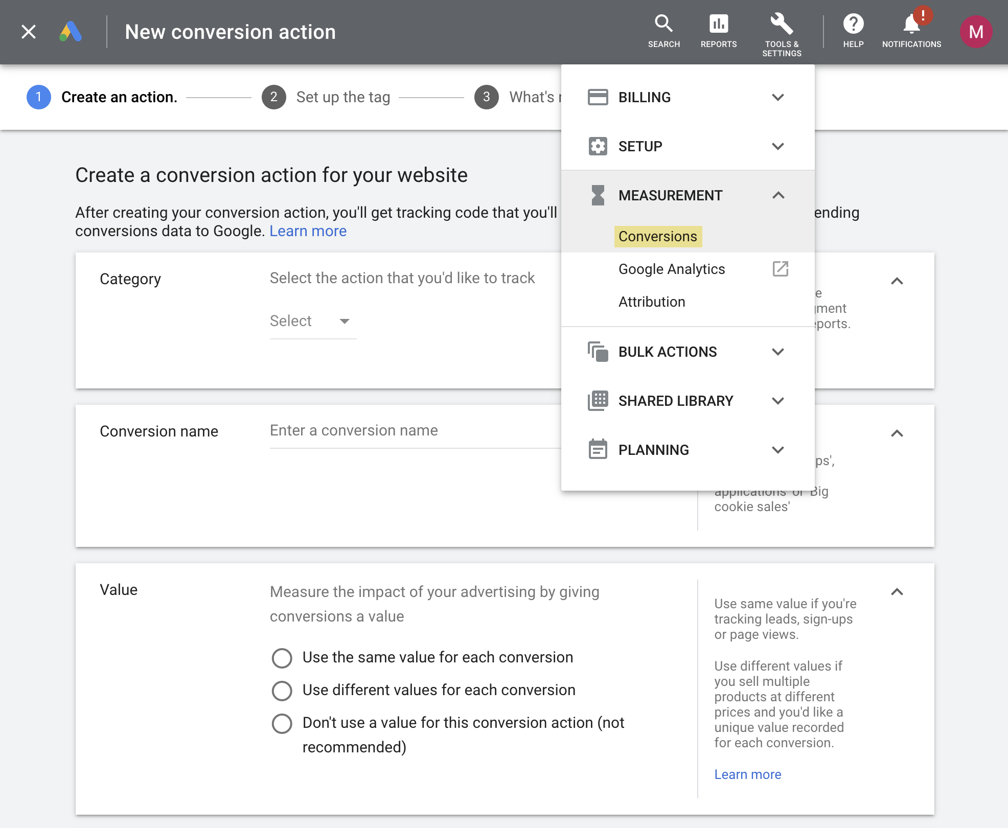 Set up conversion tracking with Google Ads
