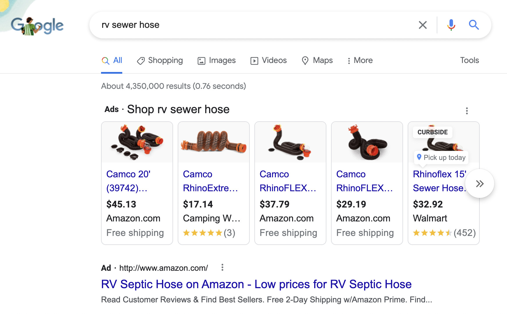 Google Ads example