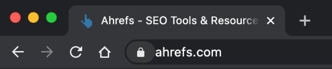 Example of a website protected by HTTPS