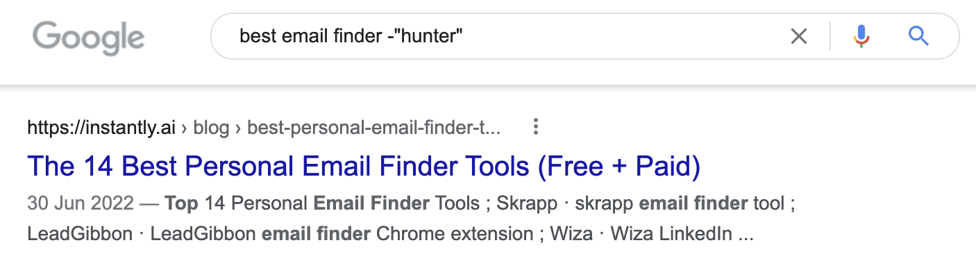搜索未提及 Hunter 的列举文章
