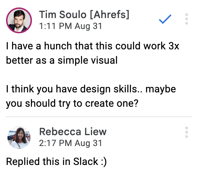 Tim's suggestion of creating a simple visual